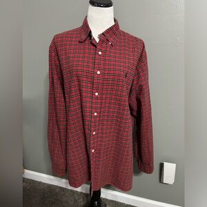 Ralph Lauren men’s XXL custom fit long sleeve button-down Oxford plaid‎ shirt